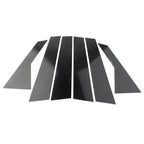 Set of 6 Door Trim Pillar Posts for VW Jetta (2019–2021) - Black Piano Finish