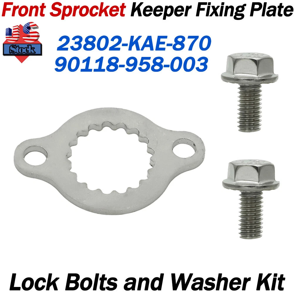 Set of 4 Front Sprocket Lock Bolts Washers for Honda TRX 400EX XR400R (2000–2007)