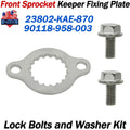 Set of 4 Front Sprocket Lock Bolts Washers for Honda TRX 400EX XR400R (2000–2007)