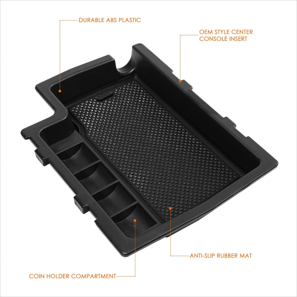ABS Center Console Storage Box Organizer Tray for Subaru Crosstrek (2013–2017)
