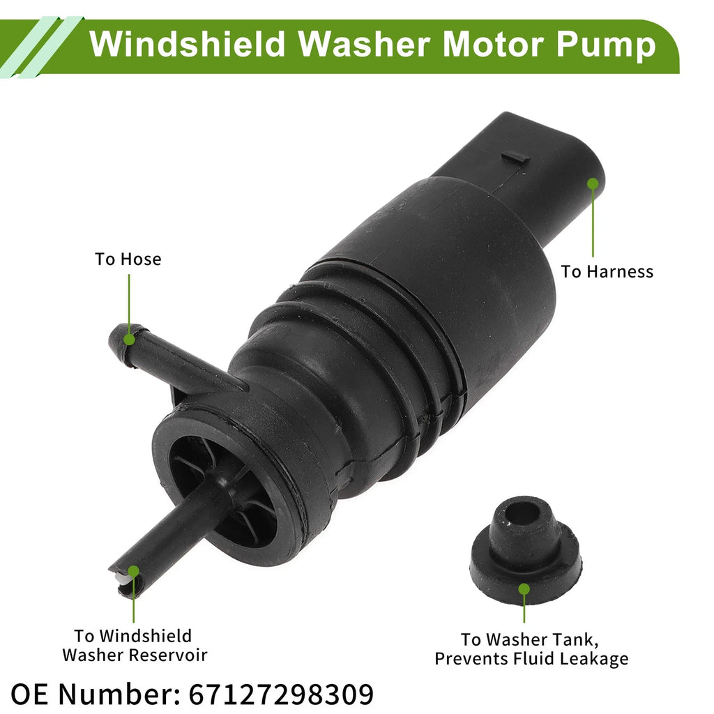 Windshield Washer Pump w/Grommet for BMW 228i (2014–2016) No. 67127298309