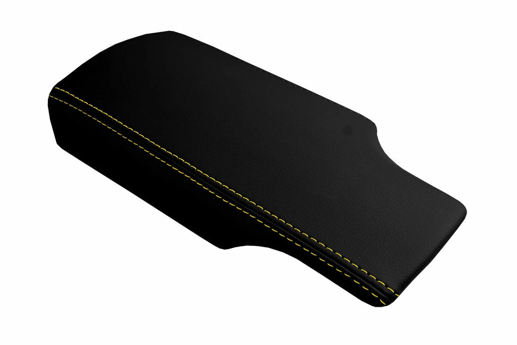 Console Lid Pull Over Cover Leather for Porsche 987 (2005–2012) Yellow Stitch