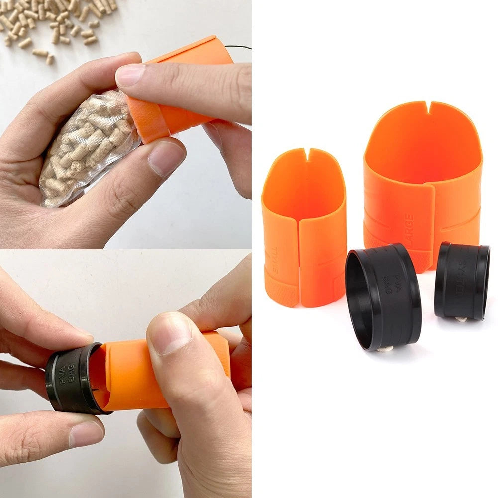 Set of 1 PVA Bag Loader for Outdoor Tackle Tool (7x8cm, Orange)