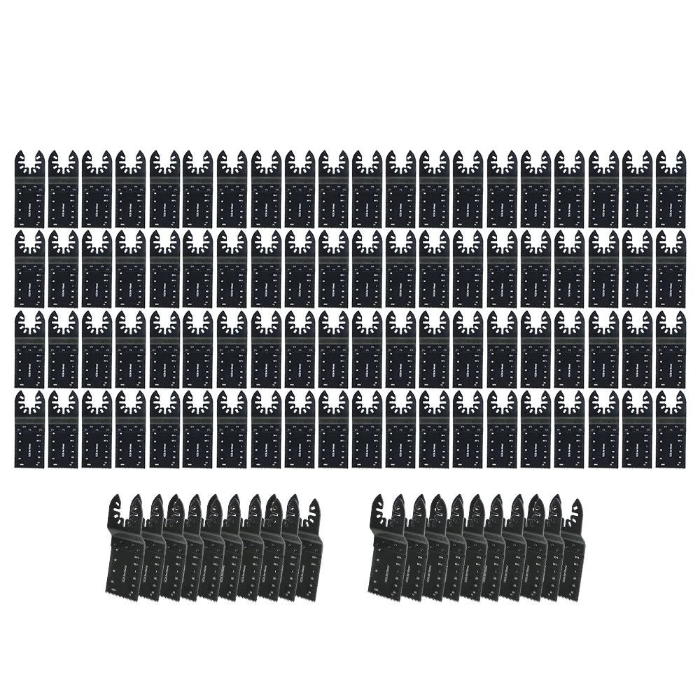 Set of 100 Quick Release Oscillating Tool Blades for Universal Use