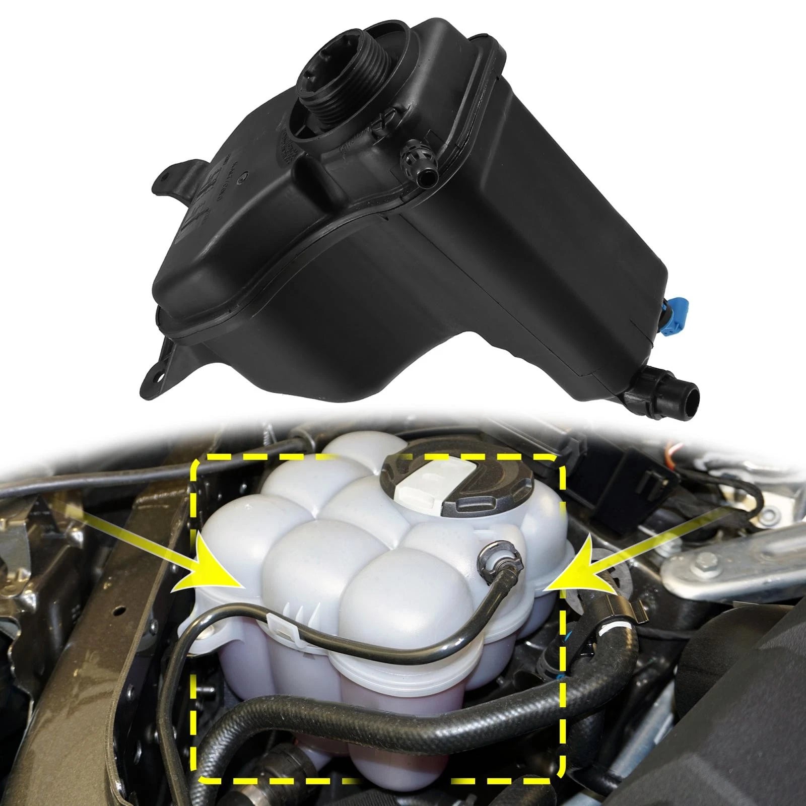 Coolant Radiator Reservoir Tank 17137567462 for BMW 330i 335i 135i 323i 328i (2006–2013)