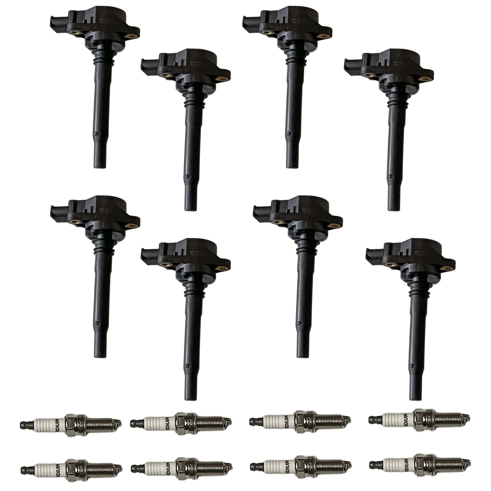 Set of 8 Ignition Coils & Iridium Spark Plugs for Mercedes-Benz E63 AMG (2010–2016)