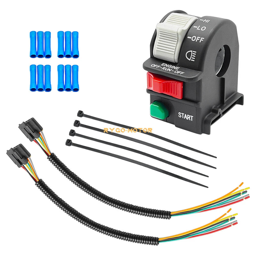 Left Handlebar Switch & Pigtail Harness Plug Kit for Polaris Outlaw 450 500 525 (2007–2014)