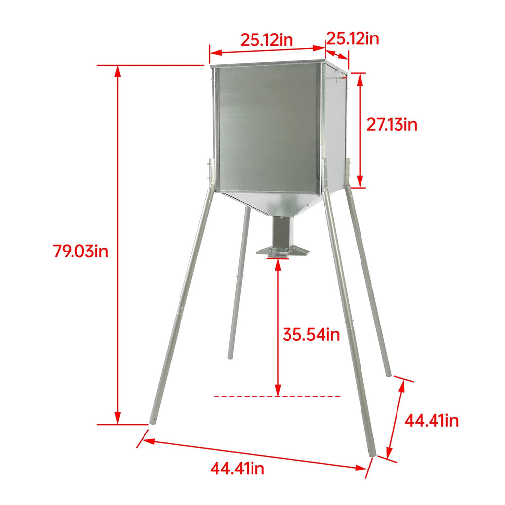 Gravity Feeder 450lb Zinc-Plated for Deer Turkey Big Game Hunting