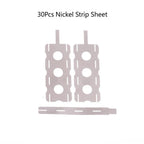30PCS Nickel Plated Steel Battery Sheets for Spot Welding Battery Connections