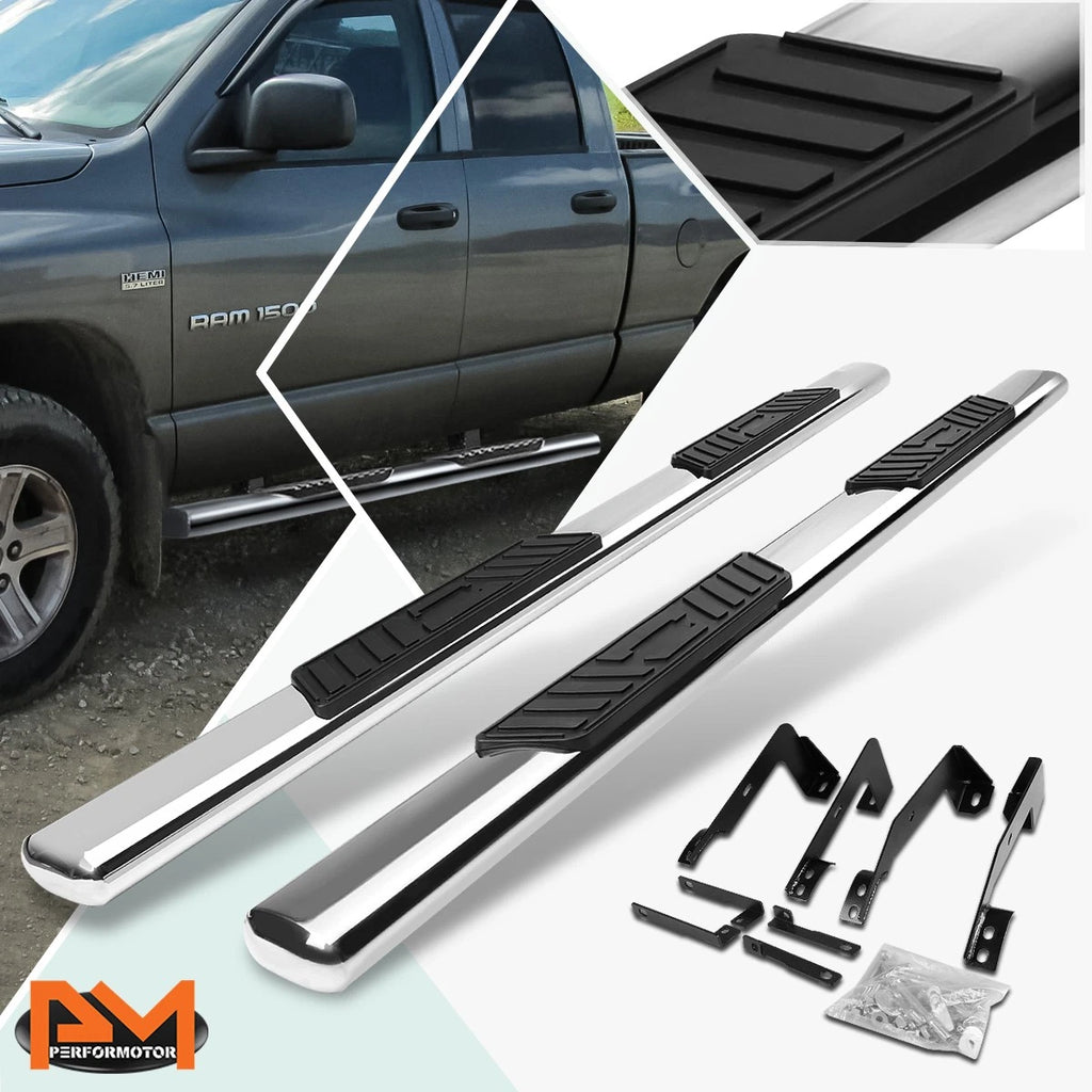 5" Chrome Nerf Bars for Dodge Ram Truck Crew (2002–2009)
