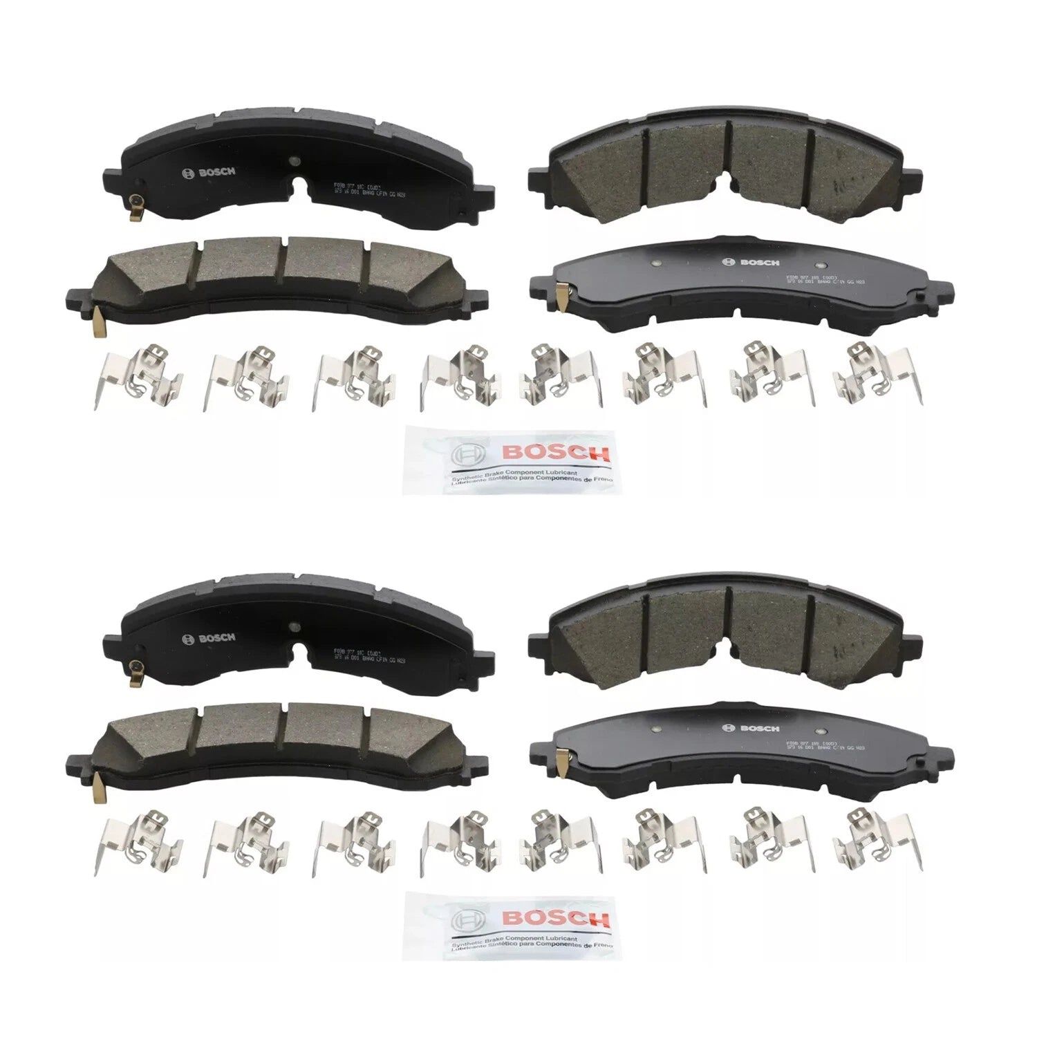 Set of 4 Bosch Quietcast Ceramic Disc Brake Pads for Silverado Sierra (2007–2014)