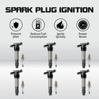 Set of 6 Ignition Coils + Spark Plugs for Volvo XC70 XC90 S60 Land Rover LR2 UF594