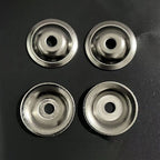 10X Matte Black Cabinet Knob Backplates Carbon Steel for Kitchen Bathroom