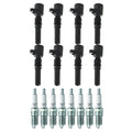 Set of 8 Ignition Coils & NGK V-Power Spark Plugs for Crown Victoria E-150 V8