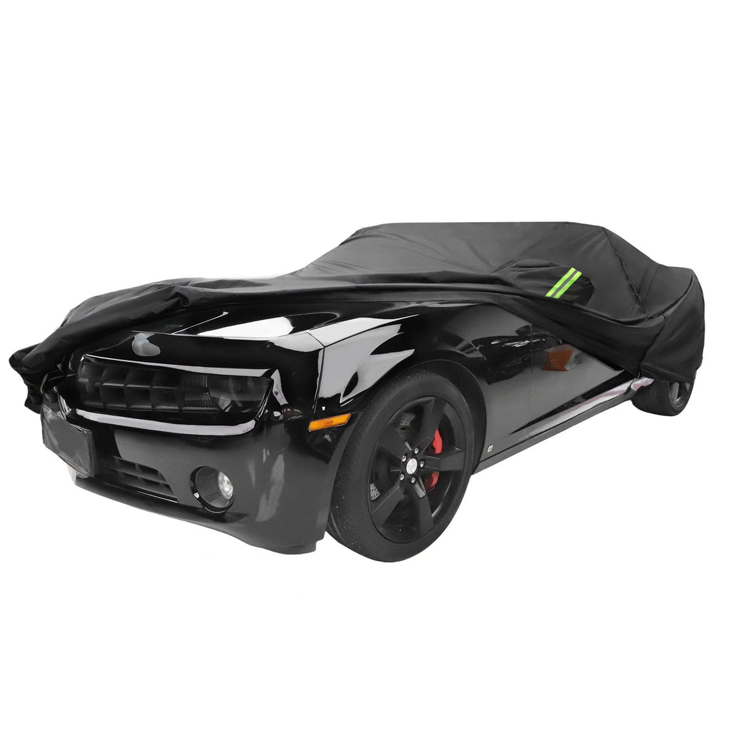 1 Pcs Waterproof Car Cover for Chevy Camaro (2010–2021) with Zipper Black