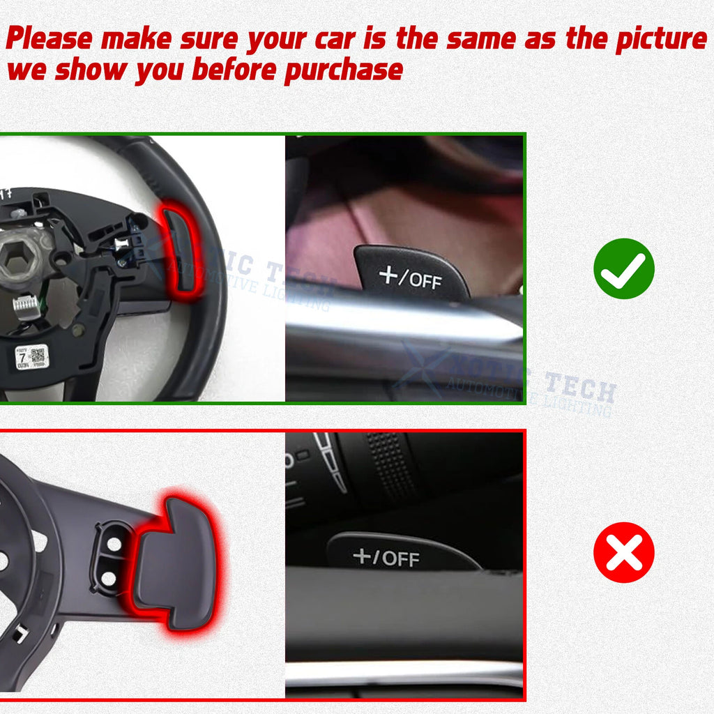 Black Forged Pattern Paddle Extended Shifter Trim for Mazda (2014-2021)