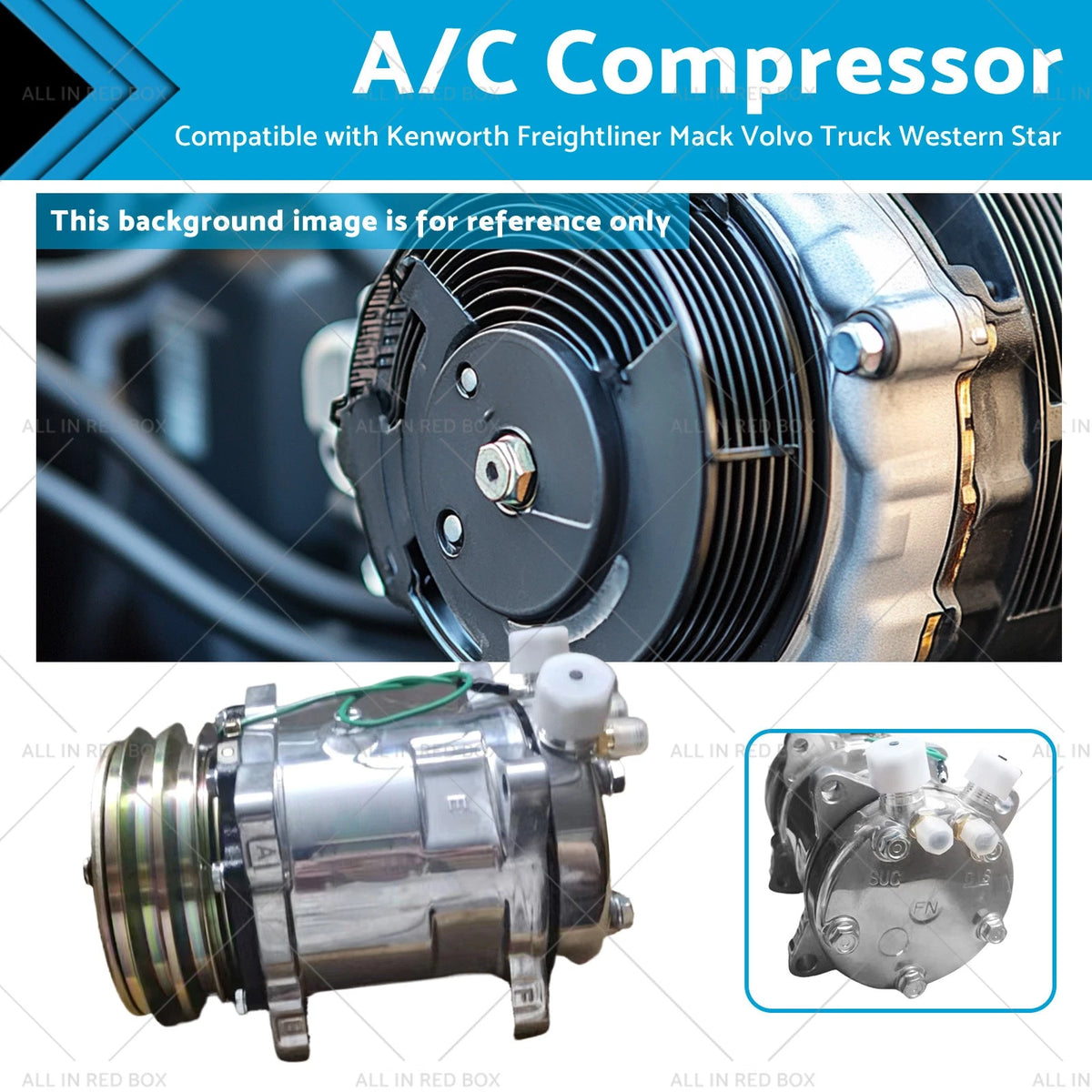 A/C Compressor for Kenworth Freightliner Mack Volvo Truck Western Star