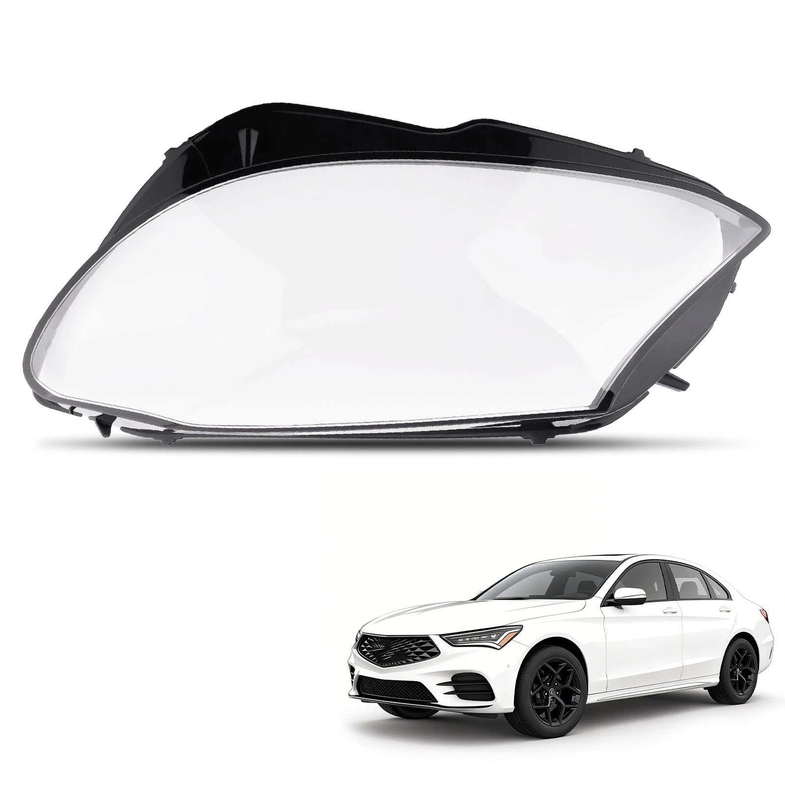 Front Left Headlight Lens Cover For Mercedes-Benz C-Class W205 2019-2020 Smooth