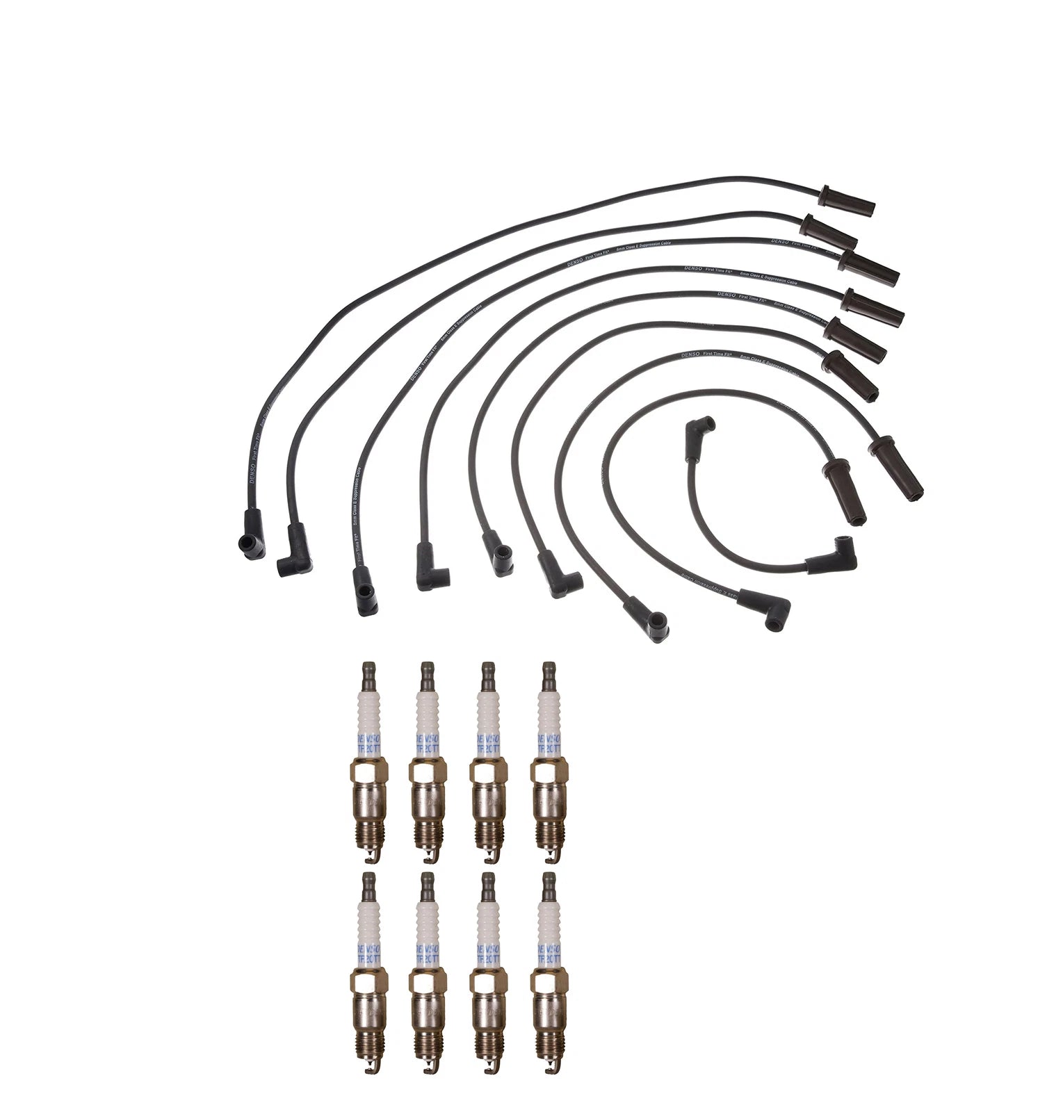 Denso 8mm Wire Set & 8 Platinum TT Spark Plugs Kit for Chevy GMC V8