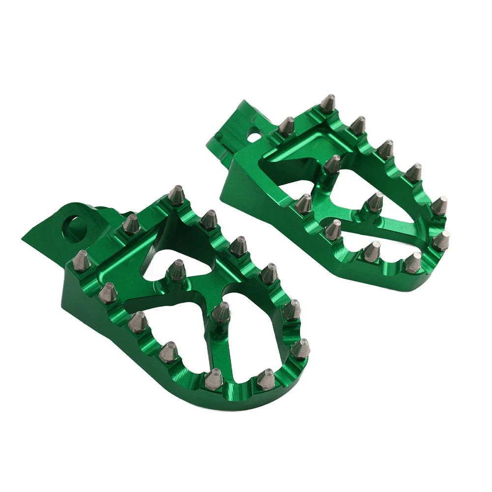CNC Foot Pegs for Kawasaki KX100 KX65 & Suzuki 100 (2000–2023)