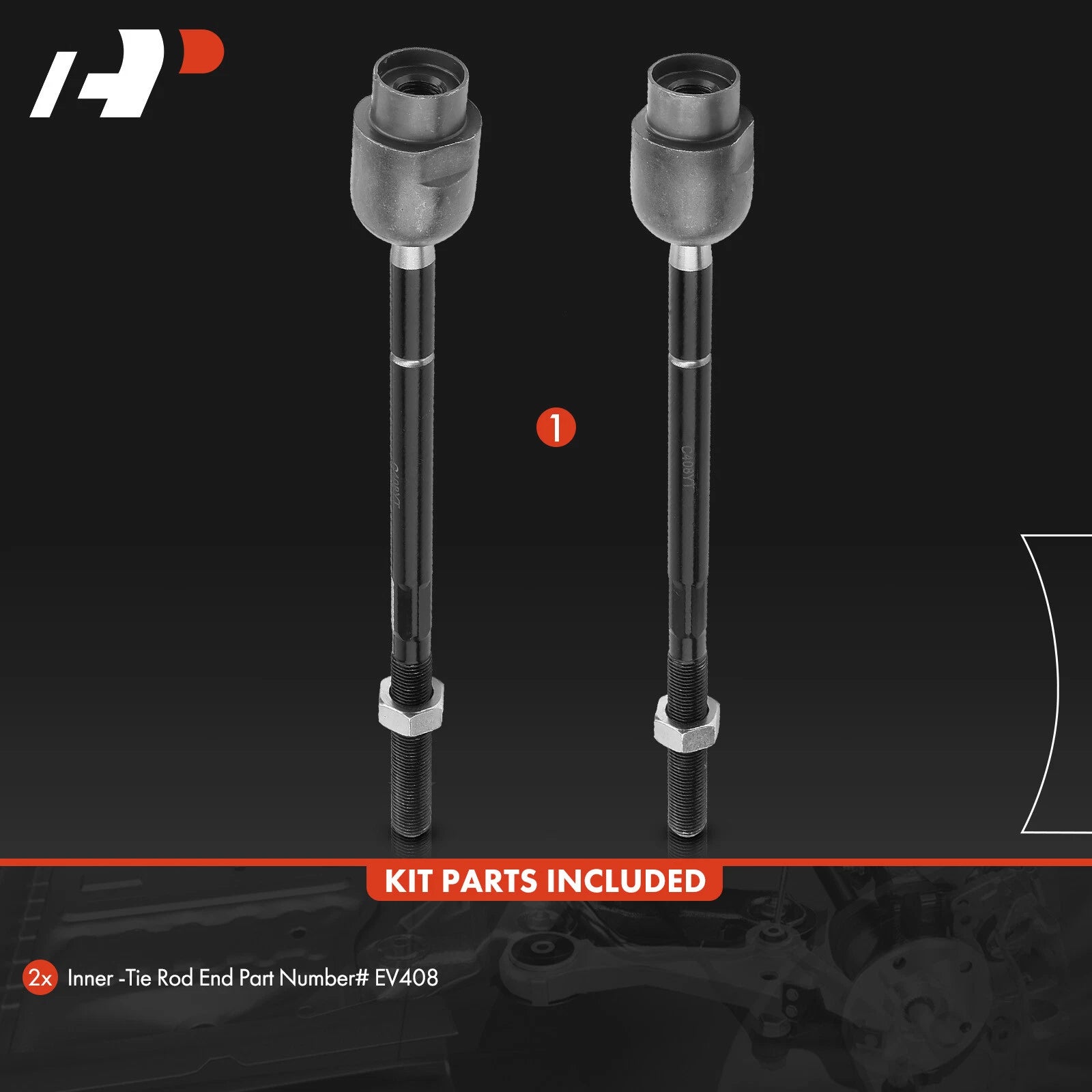 2x Inner Tie Rod Ends for Chevy Malibu (1997-2003)