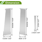 6 Pcs Pillar Window Trim for Chevy Aveo (2012–2023) Silver Tone