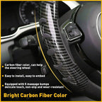 2X Non-Slip Steering Wheel Booster Covers for Universal Fit (Carbon Fiber)