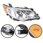 Replacement Headlight Set for Toyota Camry (2012–2014) LH+RH Chrome Halogen
