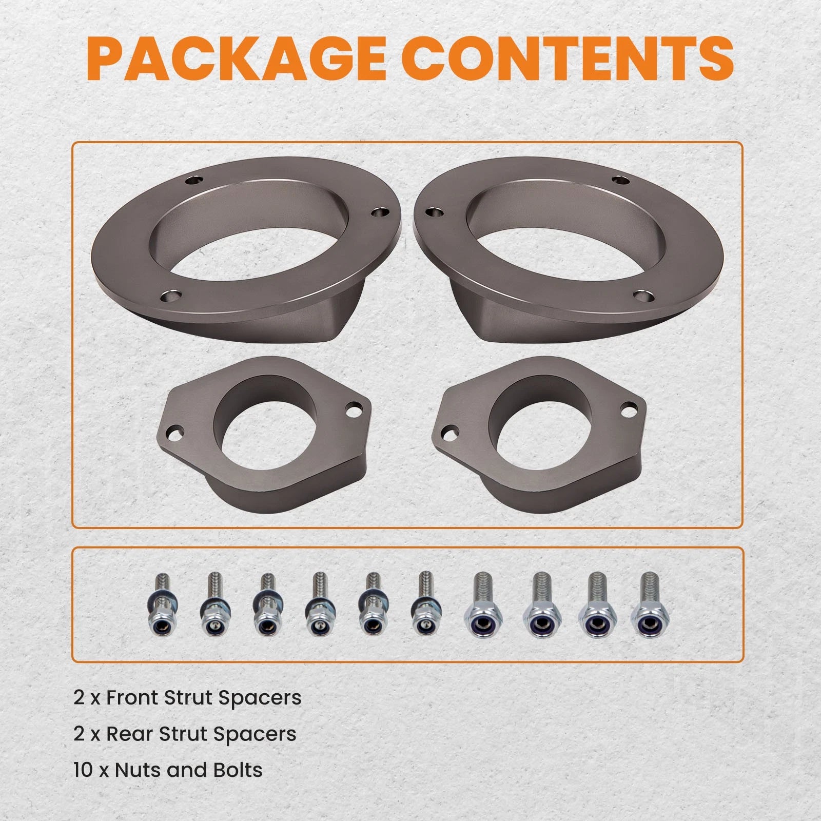 2 Inch Lift Kit for Subaru Outback & Legacy (2005–2009) Strut Spacers