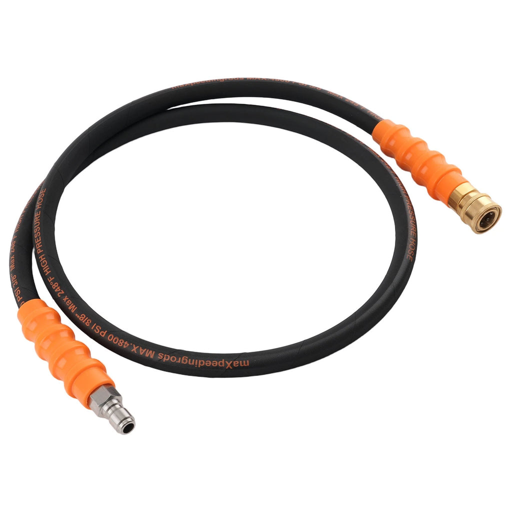 Pressure Washer Hose for 4800 PSI Quick Connector Steel Wire Braided Rubber (N/A–N/A)