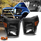 Black Housing Amber Corner Headlight for Ford Super Duty (2011–2016)