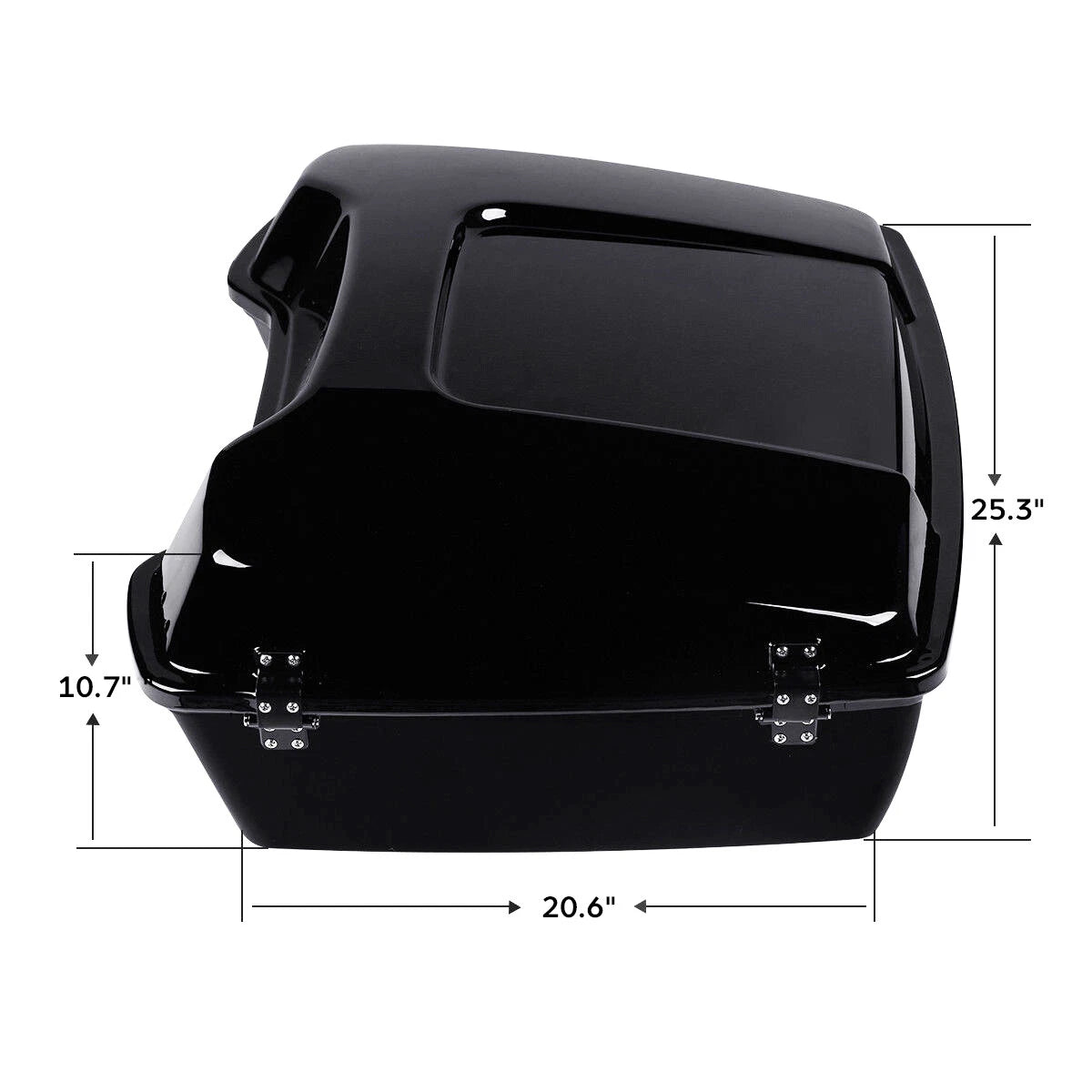 Chopped Trunk Backrest Pad + Rack for Harley Touring (1997–2008)