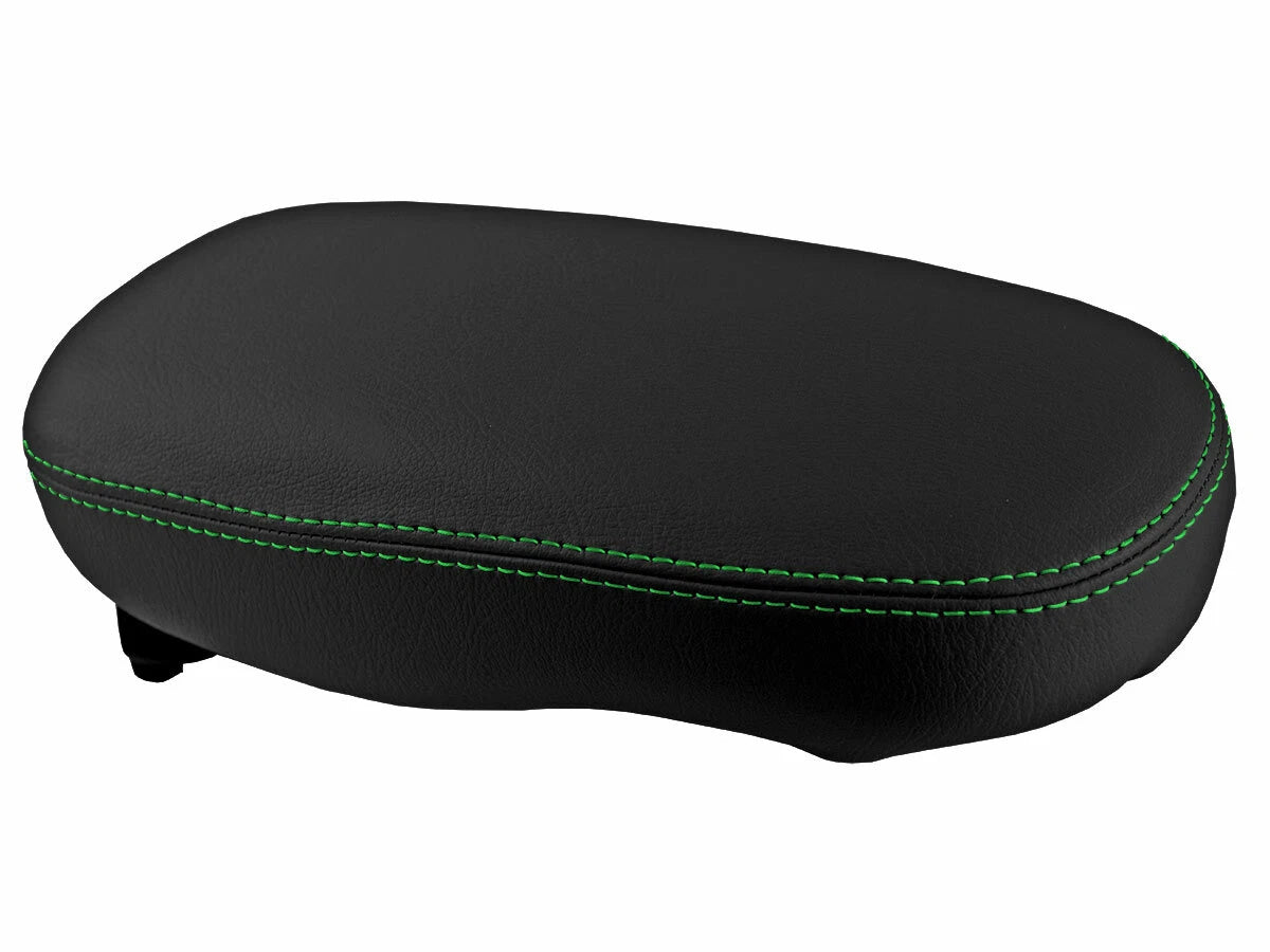 Armrest Cover for Kia Soul (2014–2019) Leather with Green Stitch