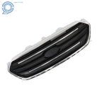 Front Upper Grille for Ford Taurus (2013-2019) Matte Black with Chrome Trim