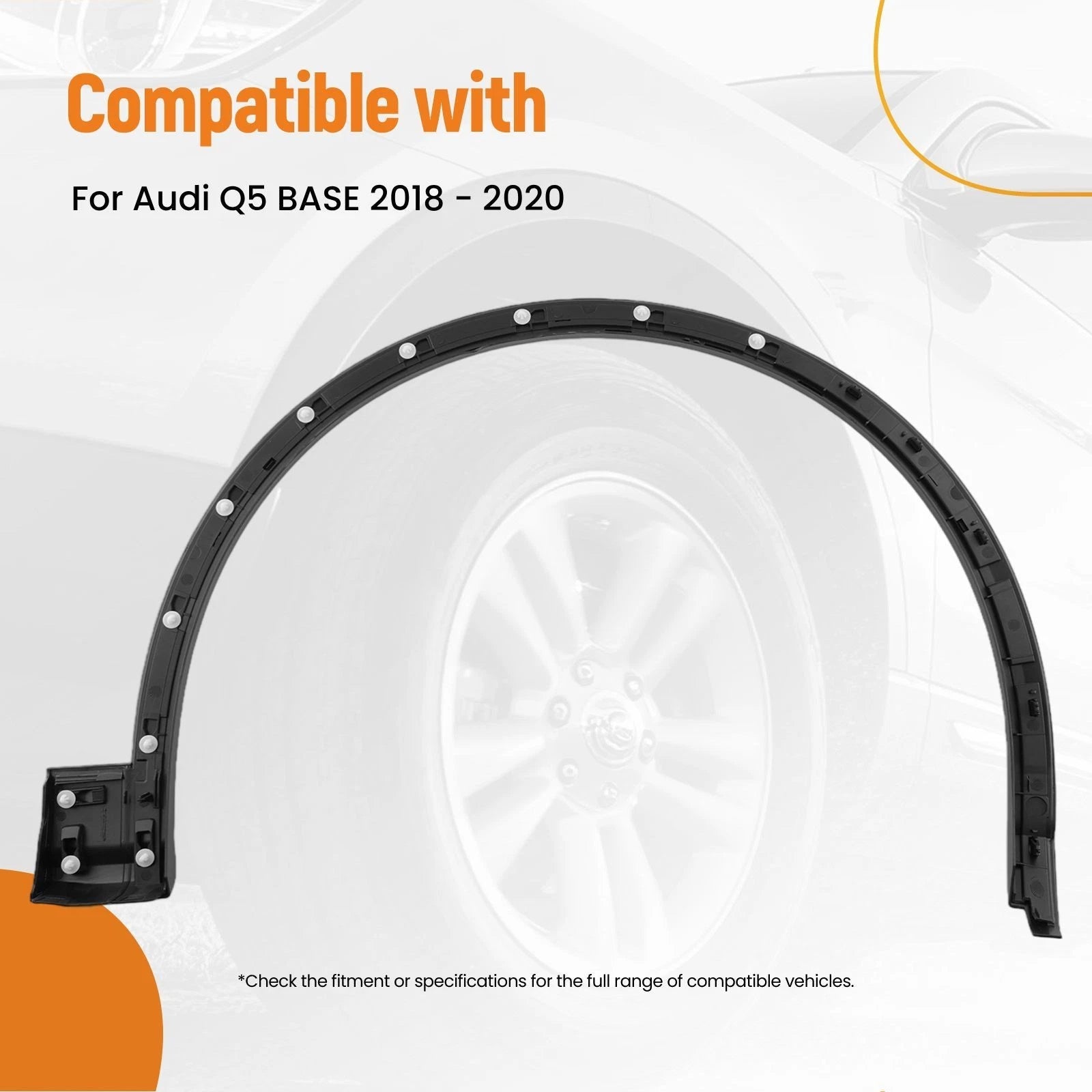 Fender Flare for Audi Q5 (2018–2020) Left Front 80A853717EGRU ABS
