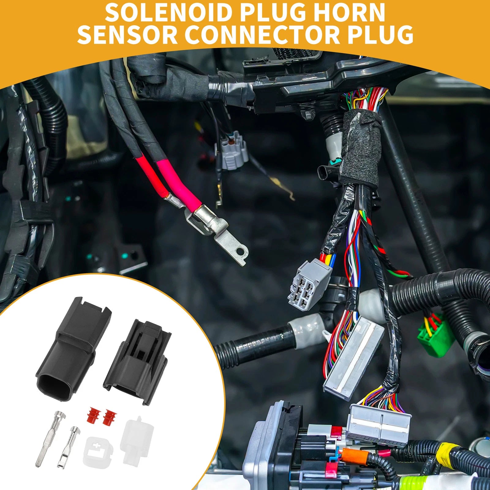 1 Pin Solenoid Plug Horn Sensor Connector for Honda 