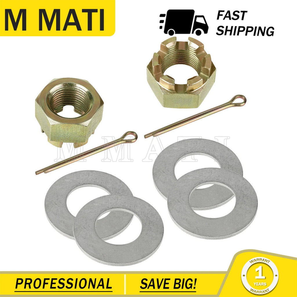 2X Rear Axle Castle Nut w/ Pin for Polaris Scrambler 500 (1997–2012)