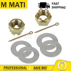 2X Rear Axle Castle Nut w/ Pin for Polaris Scrambler 500 (1997–2012)