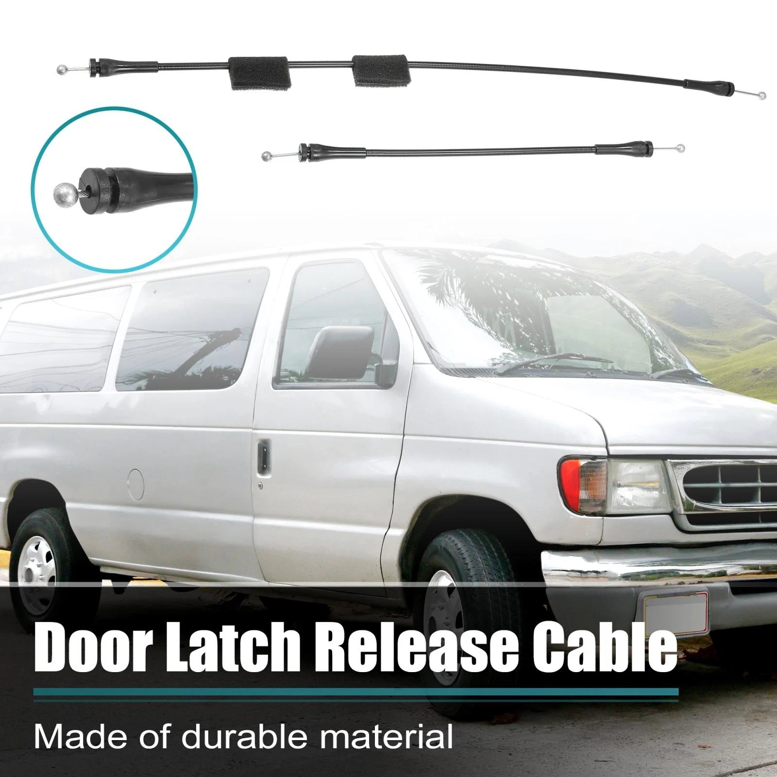 Set of 1 Rear Right Side Door Latch Cable 6C2Z-15431A02-A for Ford E150 (1992–2014)