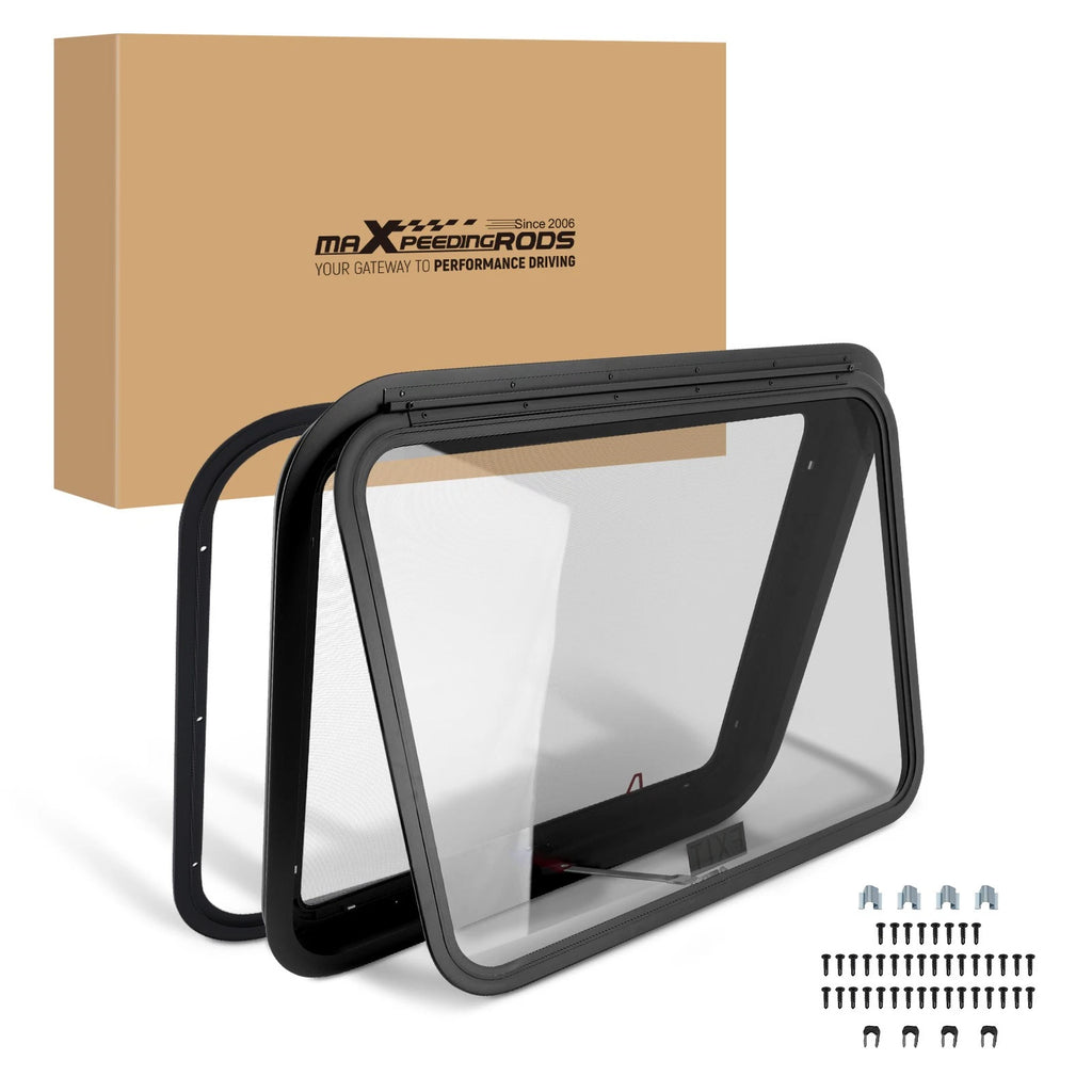30" x 22" RV Camper Window for RV Trailer Cargo Truck Mounting Ring