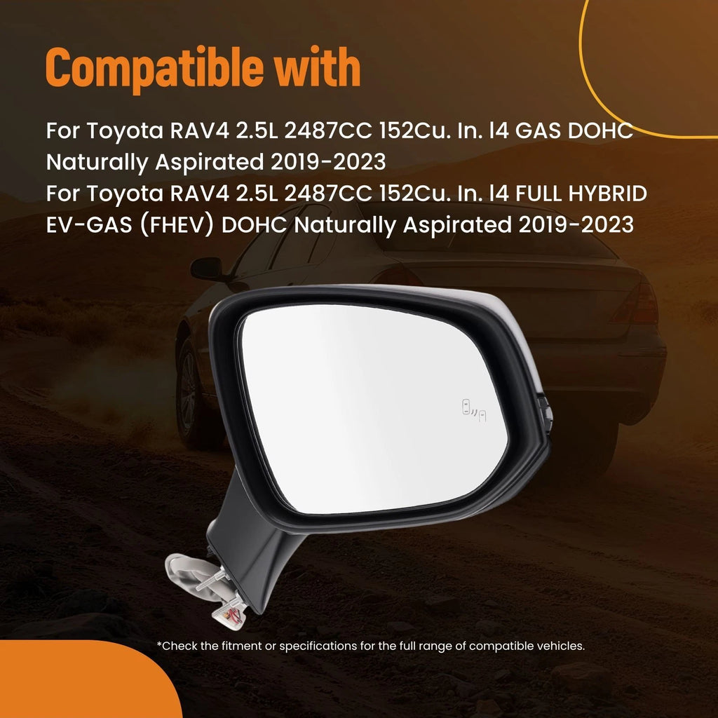 Right Side Mirror for Toyota RAV4 (2019–2023) 8791542200C0, Blind Spot