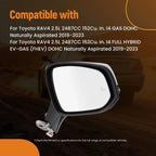 Right Side Mirror for Toyota RAV4 (2019–2023) 8791542200C0, Blind Spot