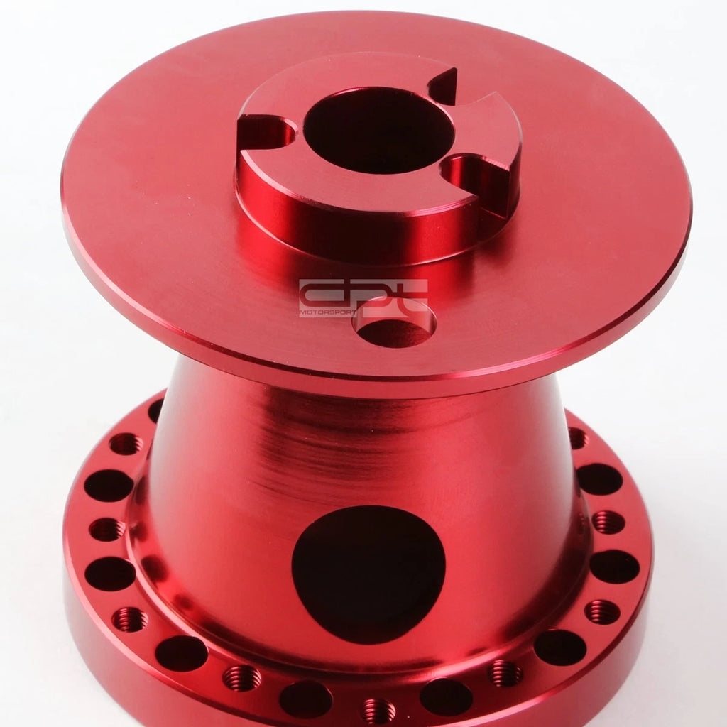Red Aluminum Steering Wheel Hub Adaptor Kit for Mitsubishi Eclipse/Lancer (1G 2G)