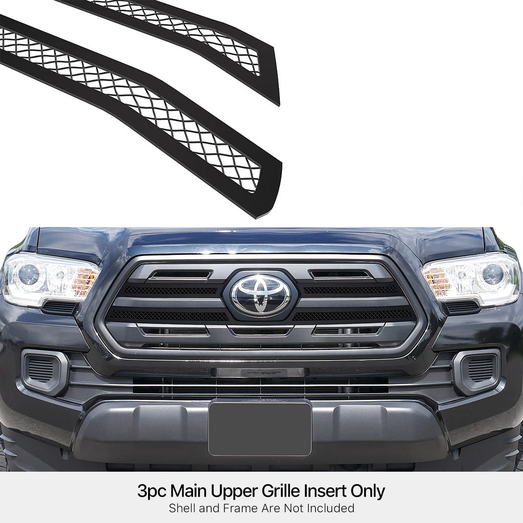 Stainless Black Mesh Grille Insert for Toyota Tacoma (2016-2019)