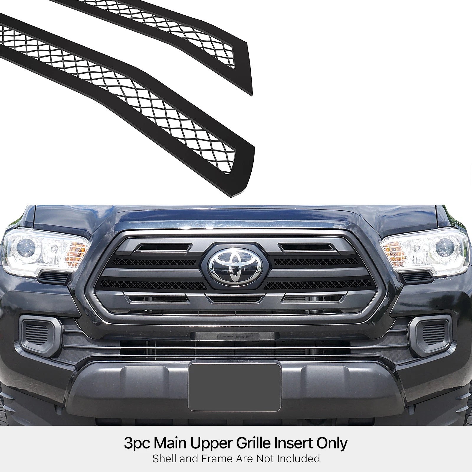 Stainless Black Mesh Grille Insert for Toyota Tacoma (2016-2019)
