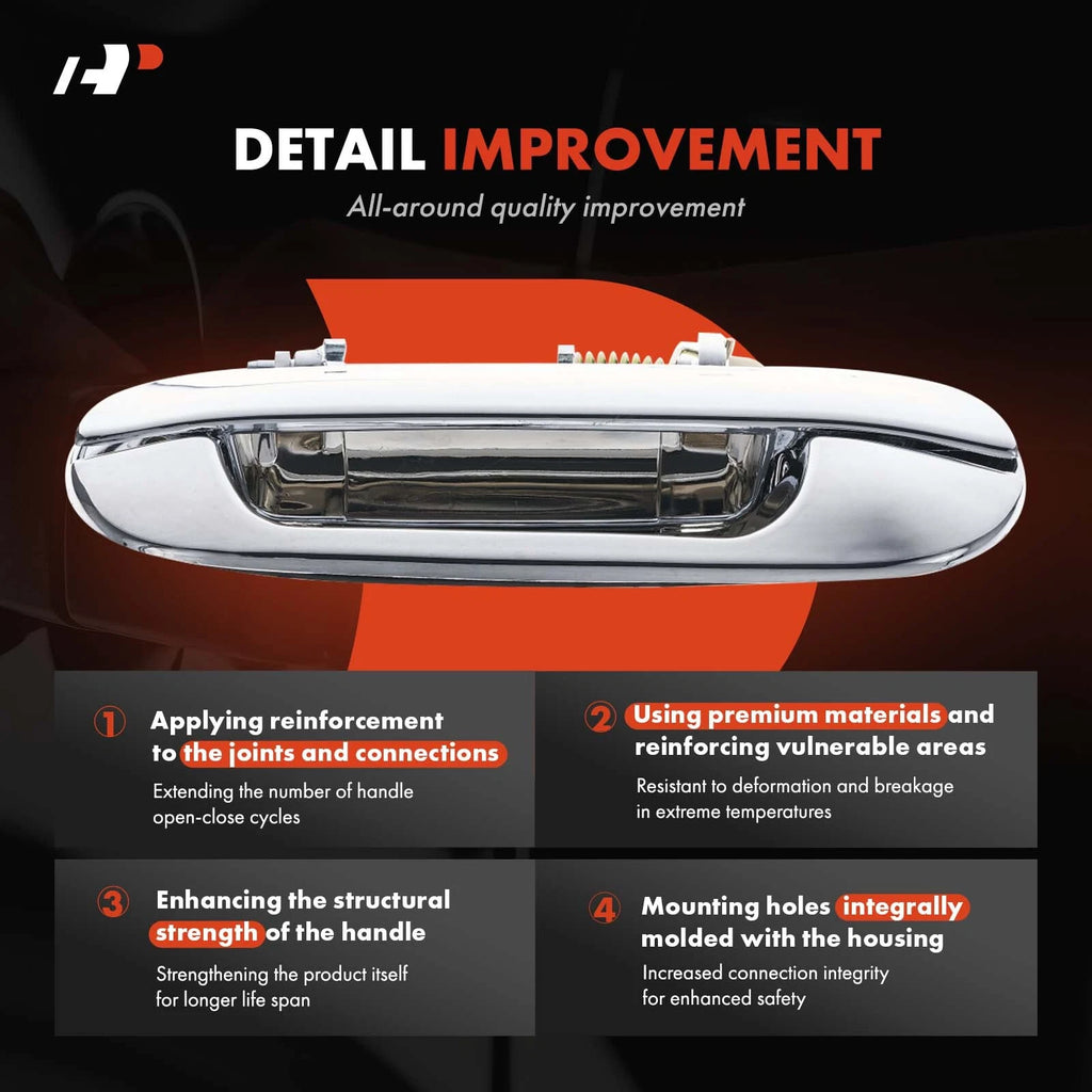 Rear Left Exterior Door Handle for Chevy Trailblazer EXT GMC Envoy XL (2002–2009)
