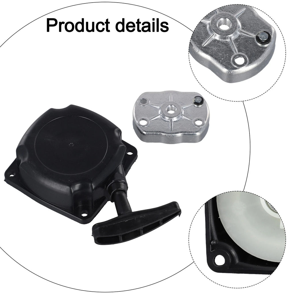 Recoil Starter for Brush Cutter Lawnmower (Black and Silver)
