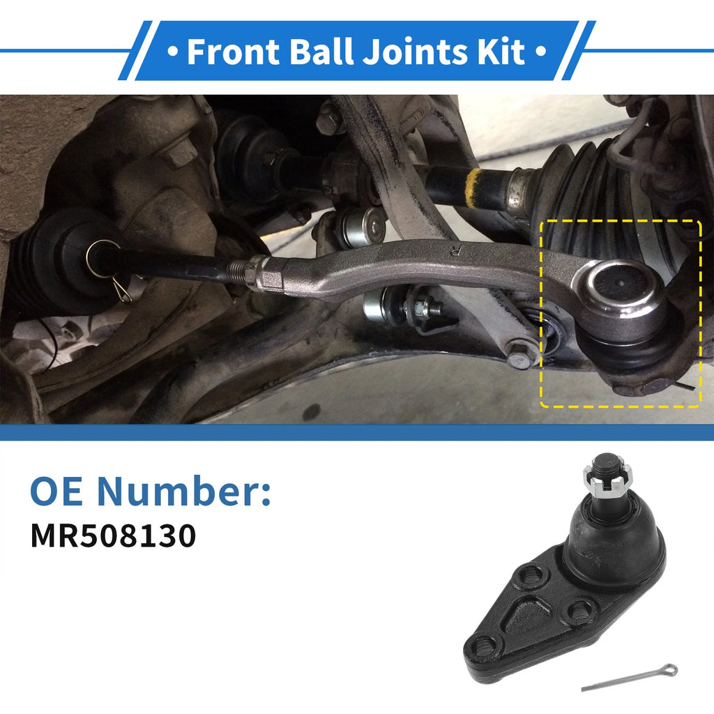 2X Front Lower Ball Joints for Mitsubishi Montero (2001–2006) MR508130
