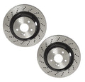 2X Brembo Rear Disc Brake Rotors X-Drilled UV Coated for MB W211 W219