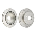 2x Rear Drilled & Slotted Brake Rotors for Nissan Pathfinder (2004–2012)